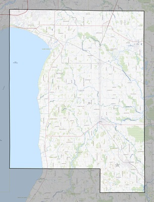 Calumet County WI USGS topo map