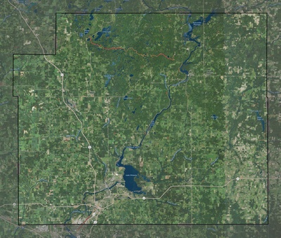 Chippewa County WI USGS imagery and topo map