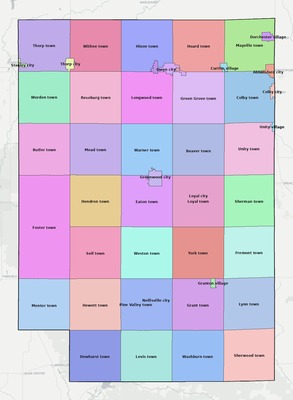 Clark County WI subdivision map preview