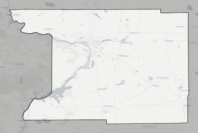 Columbia County WI county basemap context