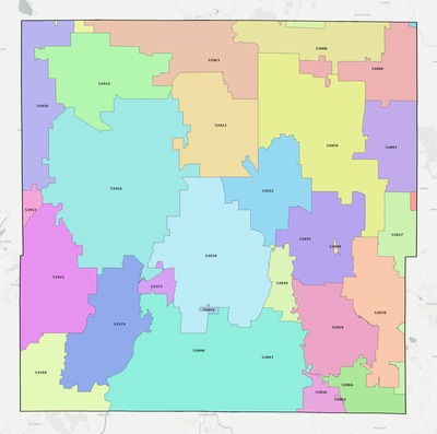 Dodge County WI ZIP code boundaries map