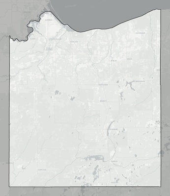 Douglas County WI county basemap context
