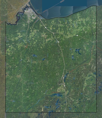 Douglas County WI USGS imagery and topo map