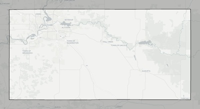 Eau Claire County WI county basemap context