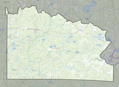 Florence County WI USGS topo map