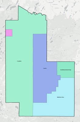Forest County WI school district boundaries map