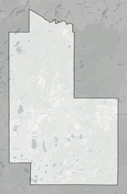 Forest County WI county basemap context