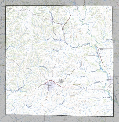 Green County WI USGS topo map