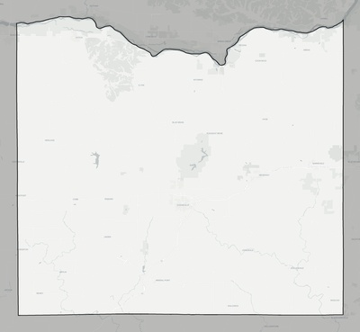 Iowa County WI county basemap context