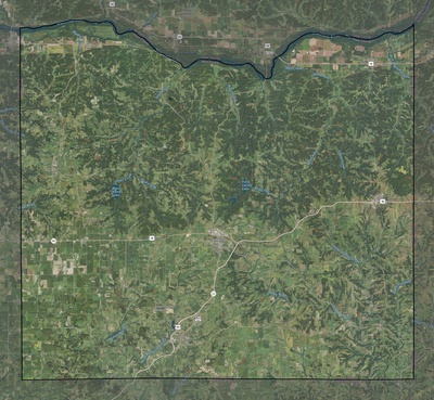 Iowa County WI USGS imagery and topo map