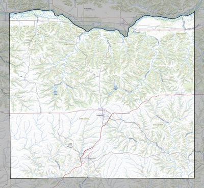 Iowa County WI USGS topo map