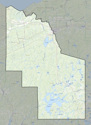 Iron County WI USGS topo map