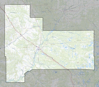 Jackson County WI USGS topo map