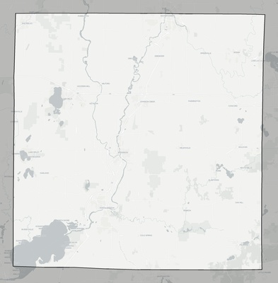 Jefferson County WI county basemap context