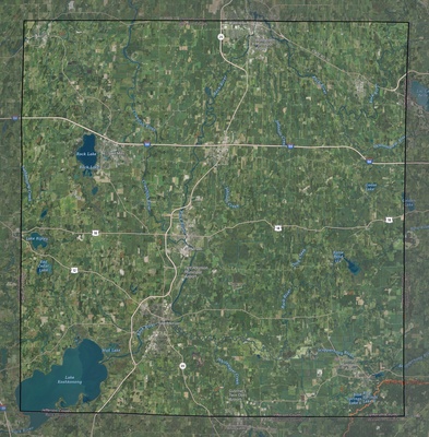 Jefferson County WI USGS imagery and topo map