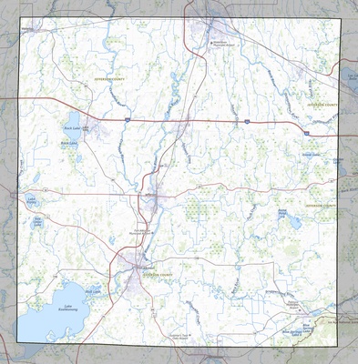 Jefferson County WI USGS topo map