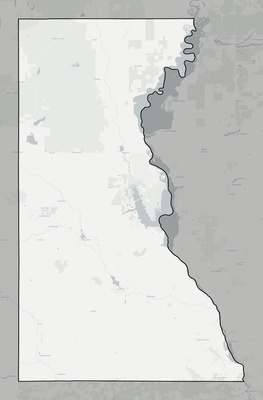 Juneau County WI county basemap context