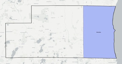 Kenosha County WI school district boundaries map