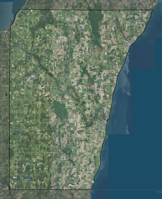 Kewaunee County WI USGS imagery and topo map