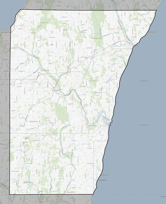 Kewaunee County WI USGS topo map