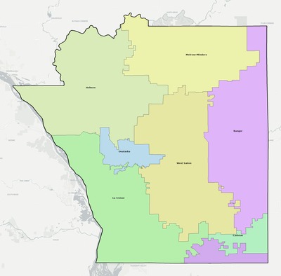 La Crosse County WI school district boundaries map