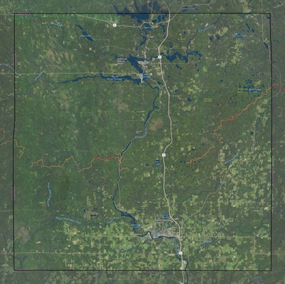 Lincoln County WI USGS imagery and topo map