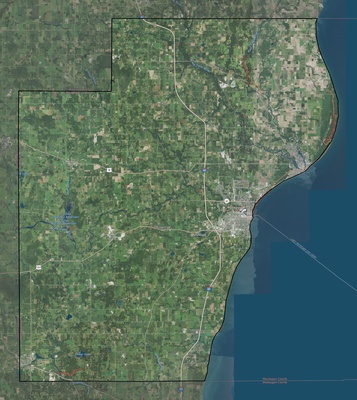 Manitowoc County WI USGS imagery and topo map