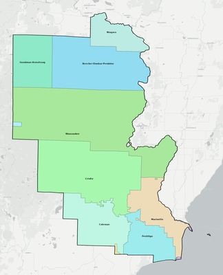 Marinette County WI school district boundaries map