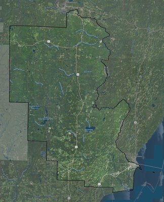 Marinette County WI USGS imagery and topo map