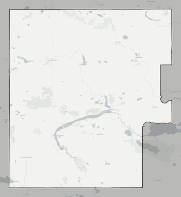 Marquette County WI county basemap context
