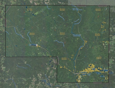 Menominee County WI USGS imagery and topo map