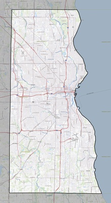 Milwaukee County WI USGS topo map