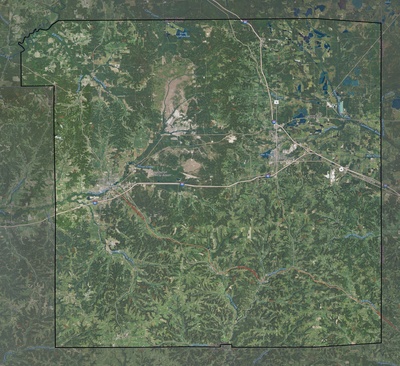 Monroe County WI USGS imagery and topo map
