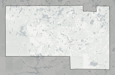 Oneida County WI county basemap context