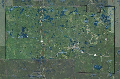 Oneida County WI USGS imagery and topo map