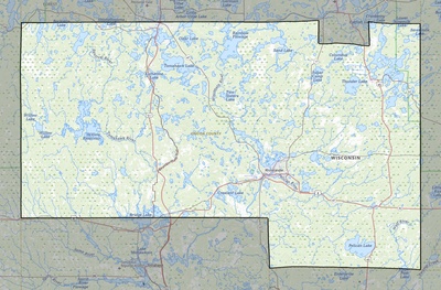 Oneida County WI USGS topo map