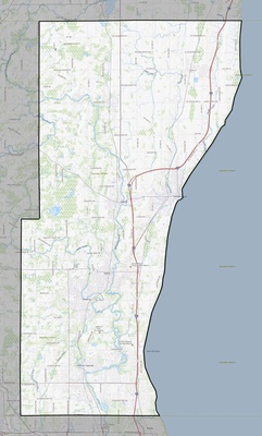 Ozaukee County WI USGS topo map