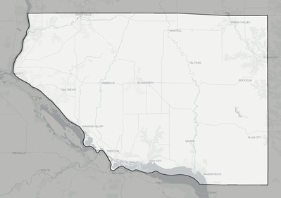 Pierce County WI county basemap context