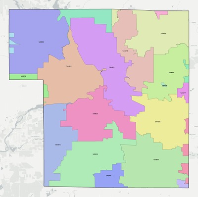 Portage County WI ZIP code boundaries map