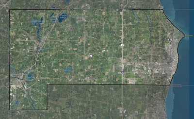 Racine County WI USGS imagery and topo map