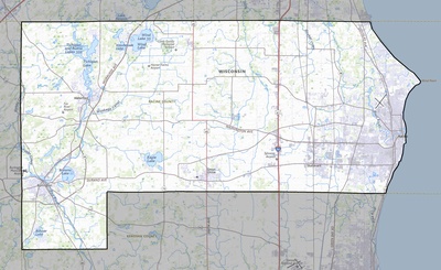 Racine County WI USGS topo map