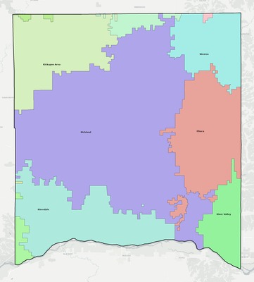 Richland County WI school district boundaries map