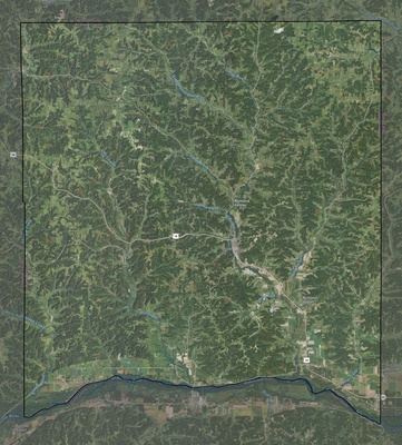 Richland County WI USGS imagery and topo map