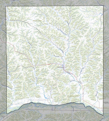 Richland County WI USGS topo map