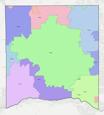 Richland County WI ZIP code boundaries map