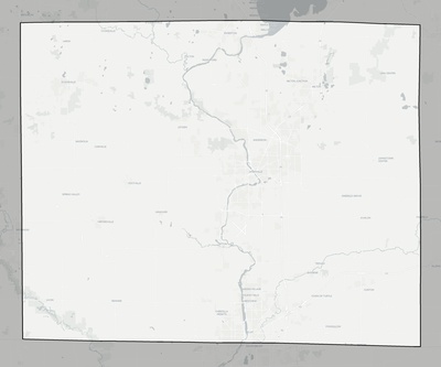 Rock County WI county basemap context