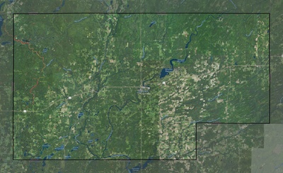 Rusk County WI USGS imagery and topo map