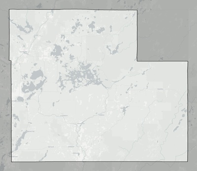 Sawyer County WI county basemap context
