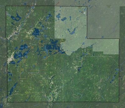 Sawyer County WI USGS imagery and topo map