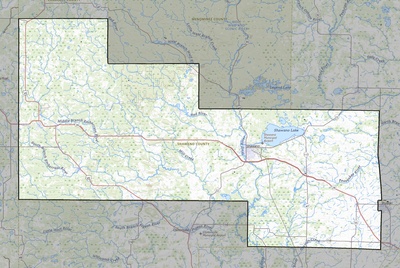 Shawano County WI USGS topo map